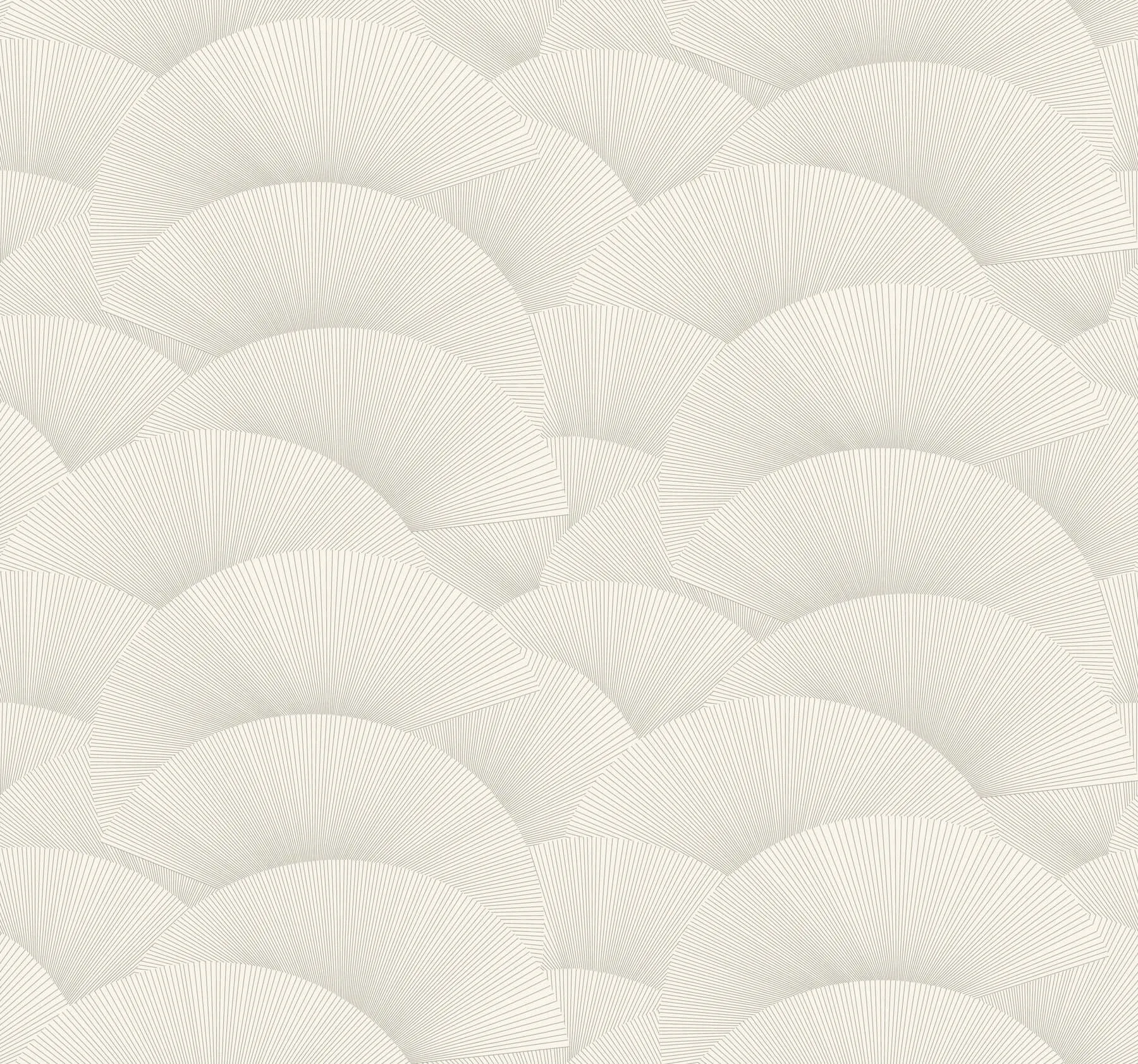 Ronald Redding Morning Shell wallpaper, color White & Silver, SKU ZA8023