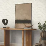 Ronald Redding Morning Shell wallpaper, color White & Silver, SKU ZA8023