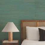 Ronald Redding Multicolored Hemp - Aqua Wallpaper | Buy Online Ronald Redding Multicolored Hemp wallpaper, color Aqua, SKU GRL88487