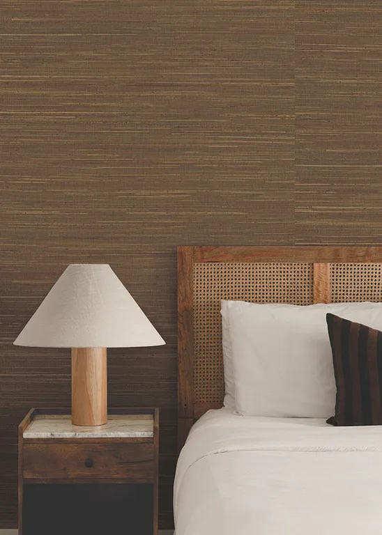 Ronald Redding Multicolored Hemp wallpaper, color Brown, SKU GRL88376