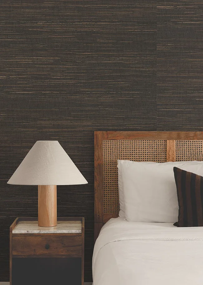 Ronald Redding Multicolored Hemp wallpaper, color Brown, SKU GRL88380