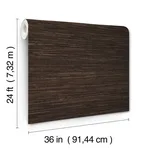 Ronald Redding Multicolored Hemp wallpaper, color Brown, SKU GRL88380