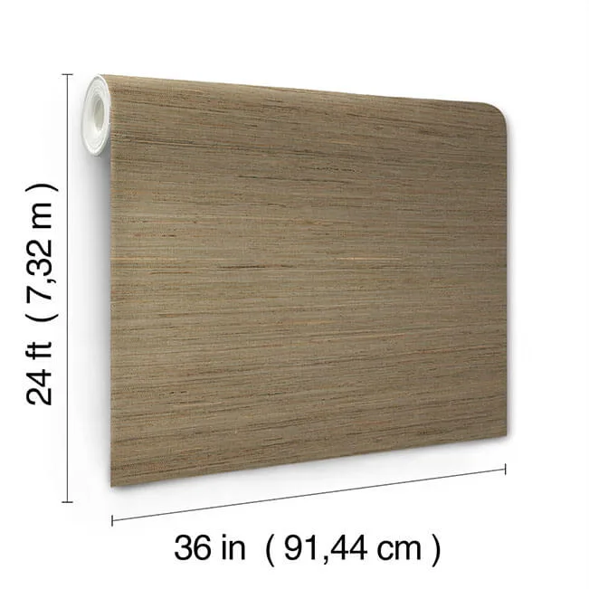Ronald Redding Multicolored Hemp wallpaper, color Charcoal, SKU GRL88375