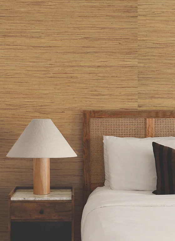 Ronald Redding Multicolored Hemp wallpaper, color Dorset Gold, SKU GRL88469