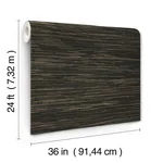 Ronald Redding Multicolored Hemp wallpaper, color Gunmetal, SKU GRL88379