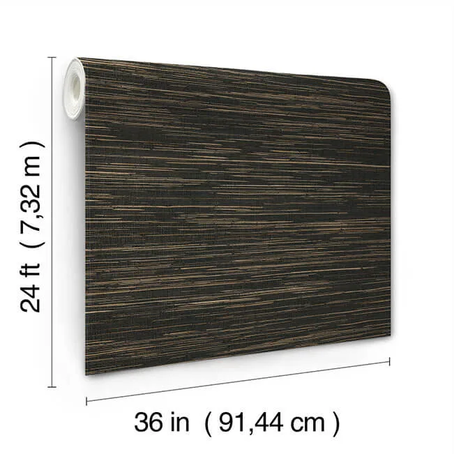 Ronald Redding Multicolored Hemp wallpaper, color Gunmetal, SKU GRL88379