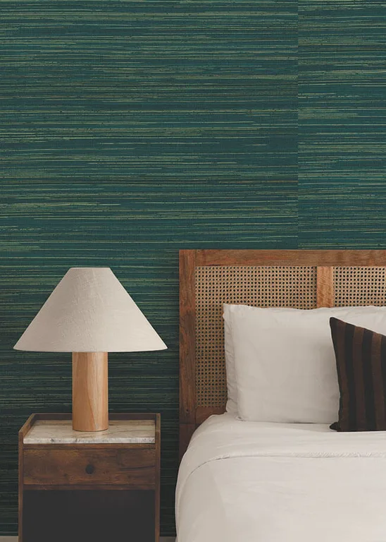 Ronald Redding Multicolored Hemp wallpaper, color Lakeside, SKU GRL88472