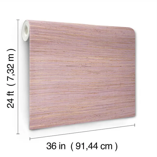 Ronald Redding Multicolored Hemp wallpaper, color Rose Bisque, SKU GRL88470