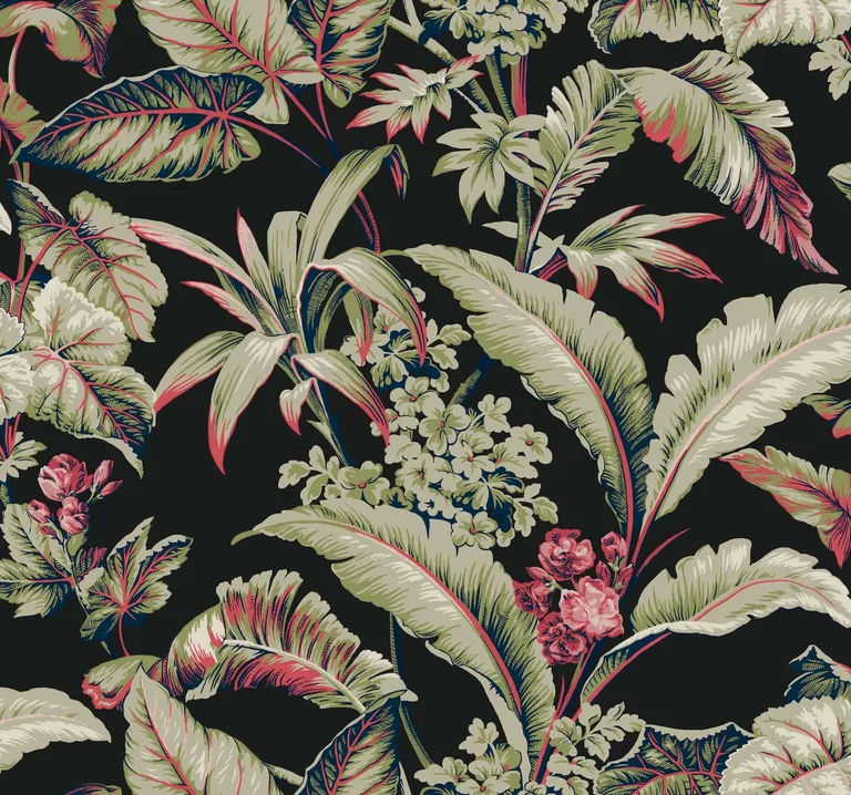 Ronald Redding Mystic Isle wallpaper, color Black, SKU GT4504