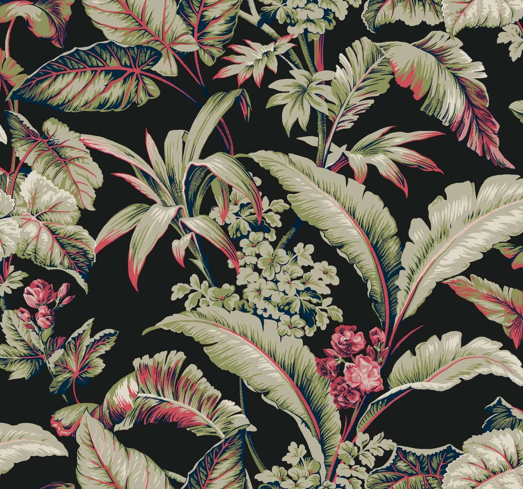 Ronald Redding Mystic Isle wallpaper, color Black, SKU GT4504