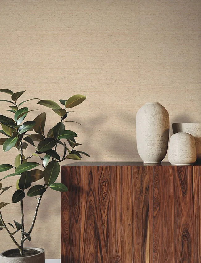 Ronald Redding Nature's Abaca wallpaper, color Oat, SKU YGL7052