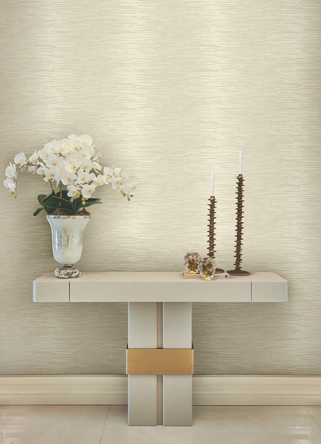 Ronald Redding Operetta wallpaper, color Cream, SKU VR1501