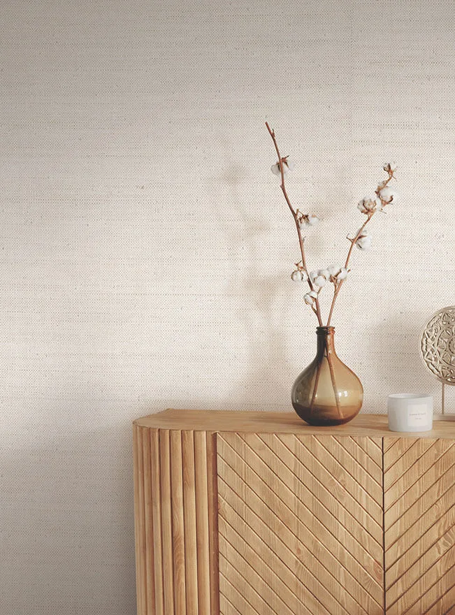 Ronald Redding Painted Raffia - White / Natural Wallpaper | Buy Online Ronald Redding Painted Raffia wallpaper, color White / Natural, SKU YGL7042