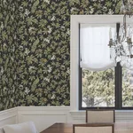 Ronald Redding Peacock Estate - Black Wallpaper | Buy Online Ronald Redding Peacock Estate wallpaper, color Black, SKU MX9662