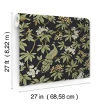Ronald Redding Peacock Estate - Black Wallpaper | Buy Online Ronald Redding Peacock Estate wallpaper, color Black, SKU MX9662