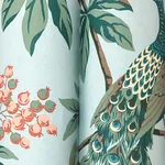 Ronald Redding Peacock Estate - Blue Wallpaper | Buy Online Ronald Redding Peacock Estate wallpaper, color Blue, SKU MX9663