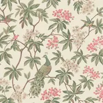 Ronald Redding Peacock Estate wallpaper, color Cream, SKU MX9665
