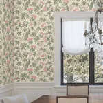 Ronald Redding Peacock Estate wallpaper, color Cream, SKU MX9665