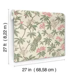 Ronald Redding Peacock Estate wallpaper, color Cream, SKU MX9665