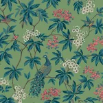 Ronald Redding Peacock Estate - Green Wallpaper | Buy Online Ronald Redding Peacock Estate wallpaper, color Green, SKU MX9664