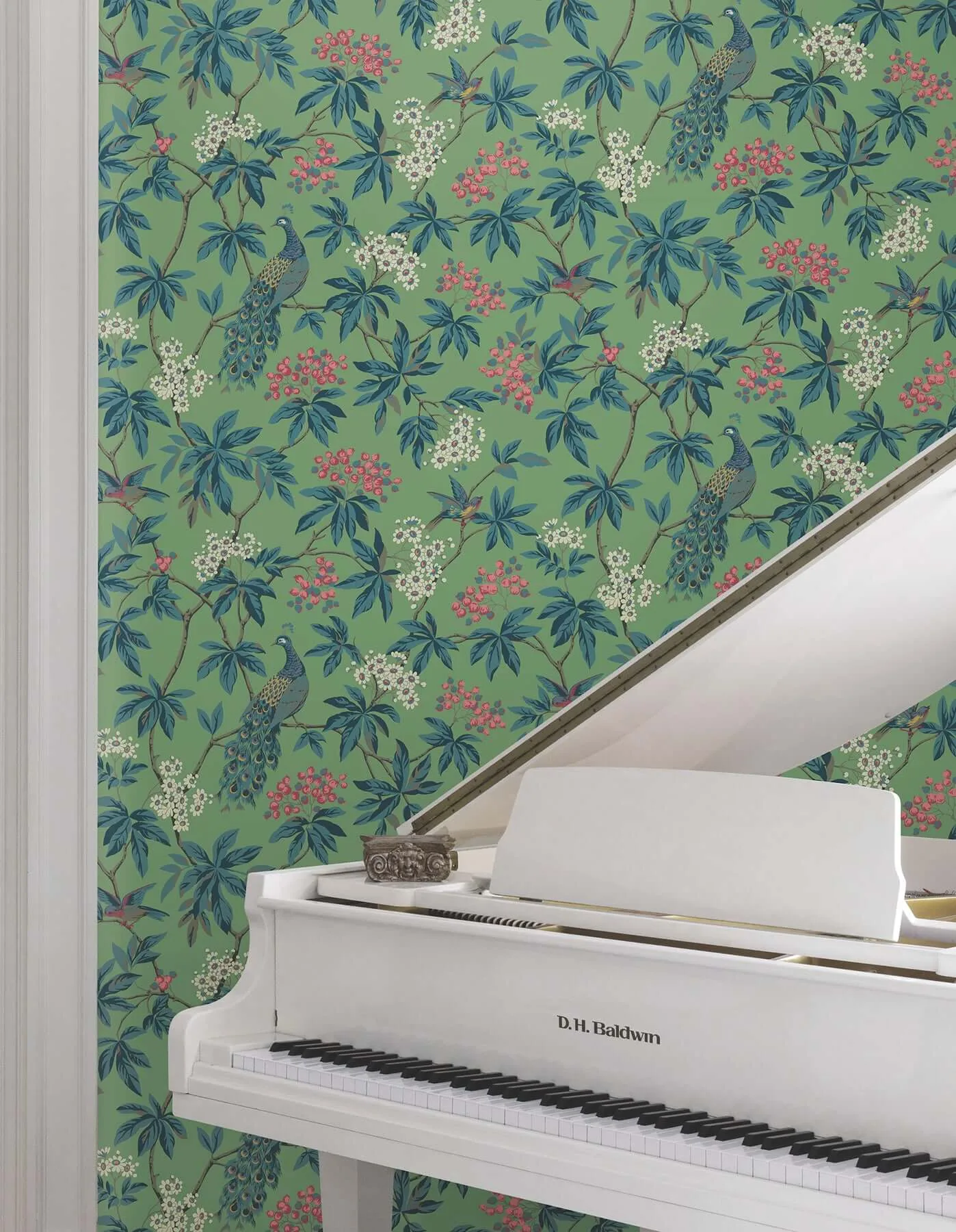 Ronald Redding Peacock Estate - Green Wallpaper | Buy Online Ronald Redding Peacock Estate wallpaper, color Green, SKU MX9664