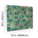 Ronald Redding Peacock Estate - Green Wallpaper | Buy Online Ronald Redding Peacock Estate wallpaper, color Green, SKU MX9664