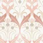Ronald Redding Pine Cone Ribbon - Blush Wallpaper | Buy Online Ronald Redding Pine Cone Ribbon wallpaper, color Blush, SKU AC9175
