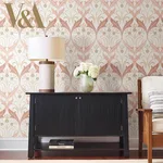 Ronald Redding Pine Cone Ribbon - Blush Wallpaper | Buy Online Ronald Redding Pine Cone Ribbon wallpaper, color Blush, SKU AC9175