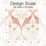 Ronald Redding Pine Cone Ribbon - Blush Wallpaper | Buy Online Ronald Redding Pine Cone Ribbon wallpaper, color Blush, SKU AC9175