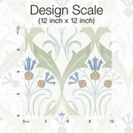 Ronald Redding Pine Cone Ribbon - Green & Blue Metallic Wallpaper | Buy Online Ronald Redding Pine Cone Ribbon wallpaper, color Green & Blue Metallic, SKU AC9173