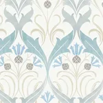 Ronald Redding Pine Cone Ribbon - Teal Wallpaper | Buy Online Ronald Redding Pine Cone Ribbon wallpaper, color Teal, SKU AC9171