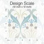 Ronald Redding Pine Cone Ribbon - Teal Wallpaper | Buy Online Ronald Redding Pine Cone Ribbon wallpaper, color Teal, SKU AC9171