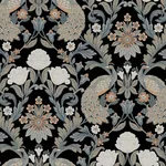 Ronald Redding Plume Dynasty - Black Wallpaper | Buy Online Ronald Redding Plume Dynasty wallpaper, color Black, SKU AC9101