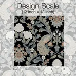 Ronald Redding Plume Dynasty - Black Wallpaper | Buy Online Ronald Redding Plume Dynasty wallpaper, color Black, SKU AC9101