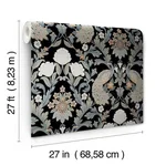 Ronald Redding Plume Dynasty - Black Wallpaper | Buy Online Ronald Redding Plume Dynasty wallpaper, color Black, SKU AC9101