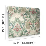 Ronald Redding Plume Dynasty wallpaper, color Taupe, SKU AC9104