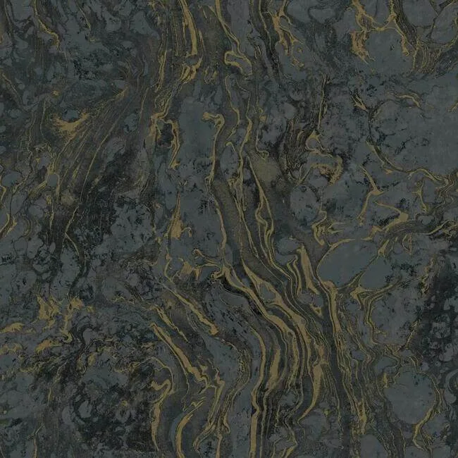 Ronald Redding Polished Marble wallpaper, color Black, SKU KT2224
