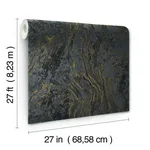 Ronald Redding Polished Marble - Black Wallpaper | Buy Online Ronald Redding Polished Marble wallpaper, color Black, SKU KT2224