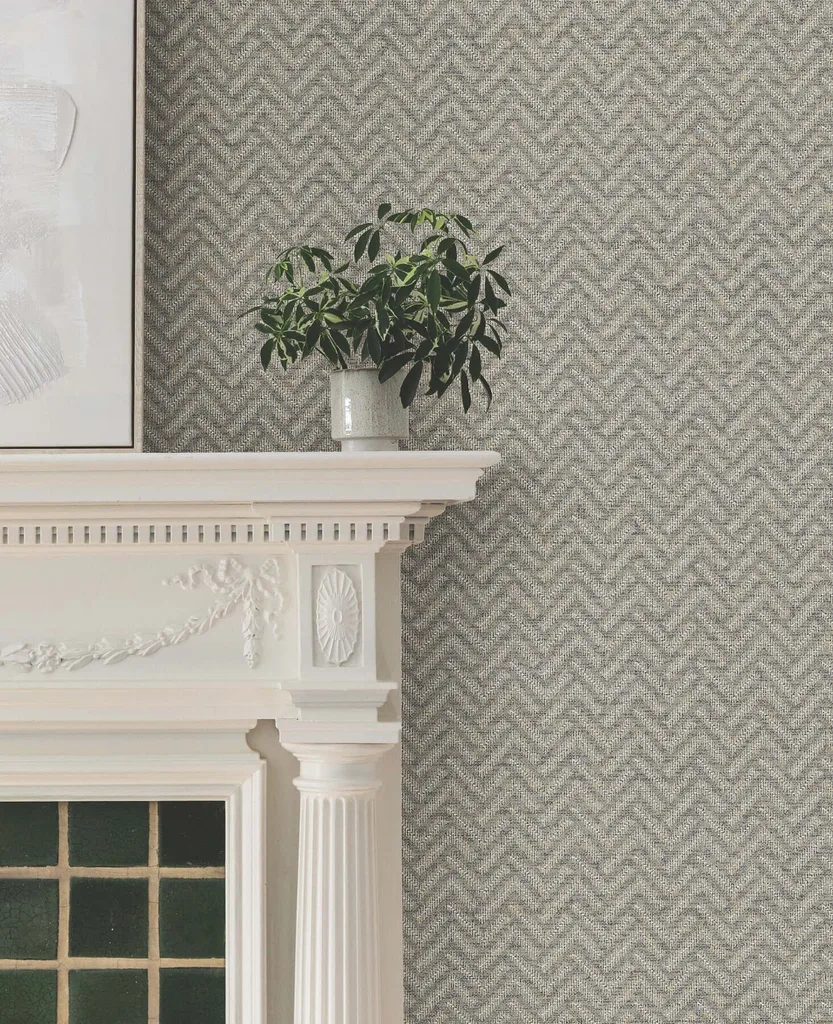 Ronald Redding Regent wallpaper, color Charcoal, SKU MX9671