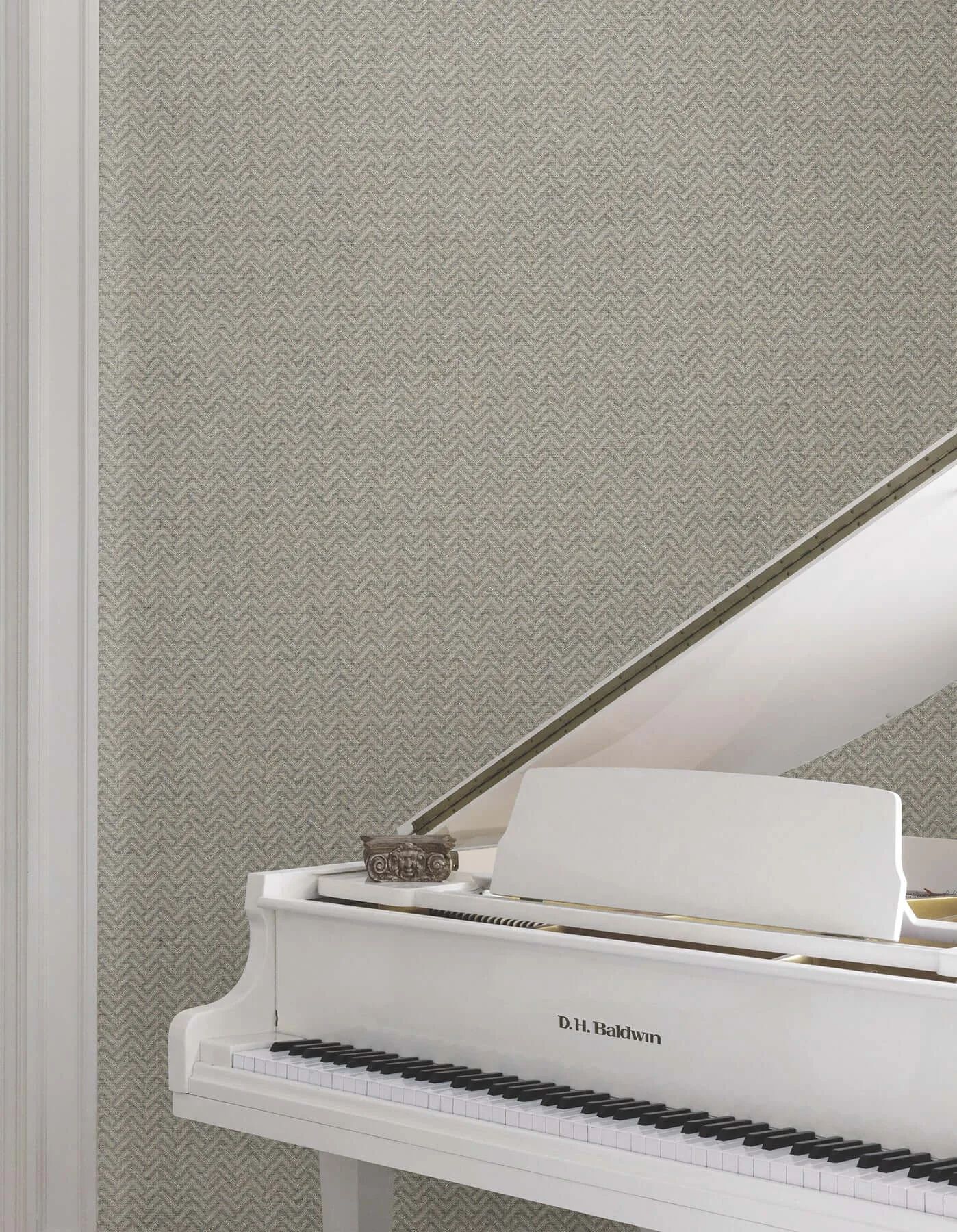 Ronald Redding Regent wallpaper, color Charcoal, SKU MX9671