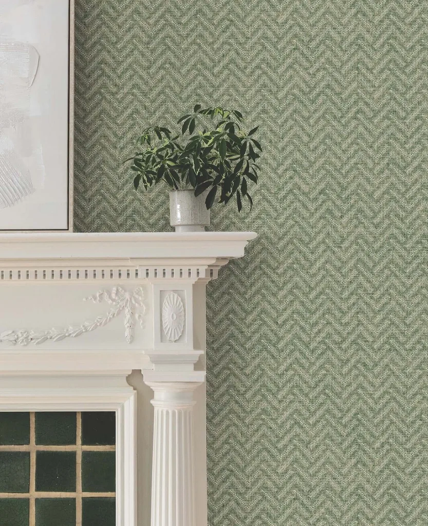 Ronald Redding Regent wallpaper, color Emerald, SKU MX9673
