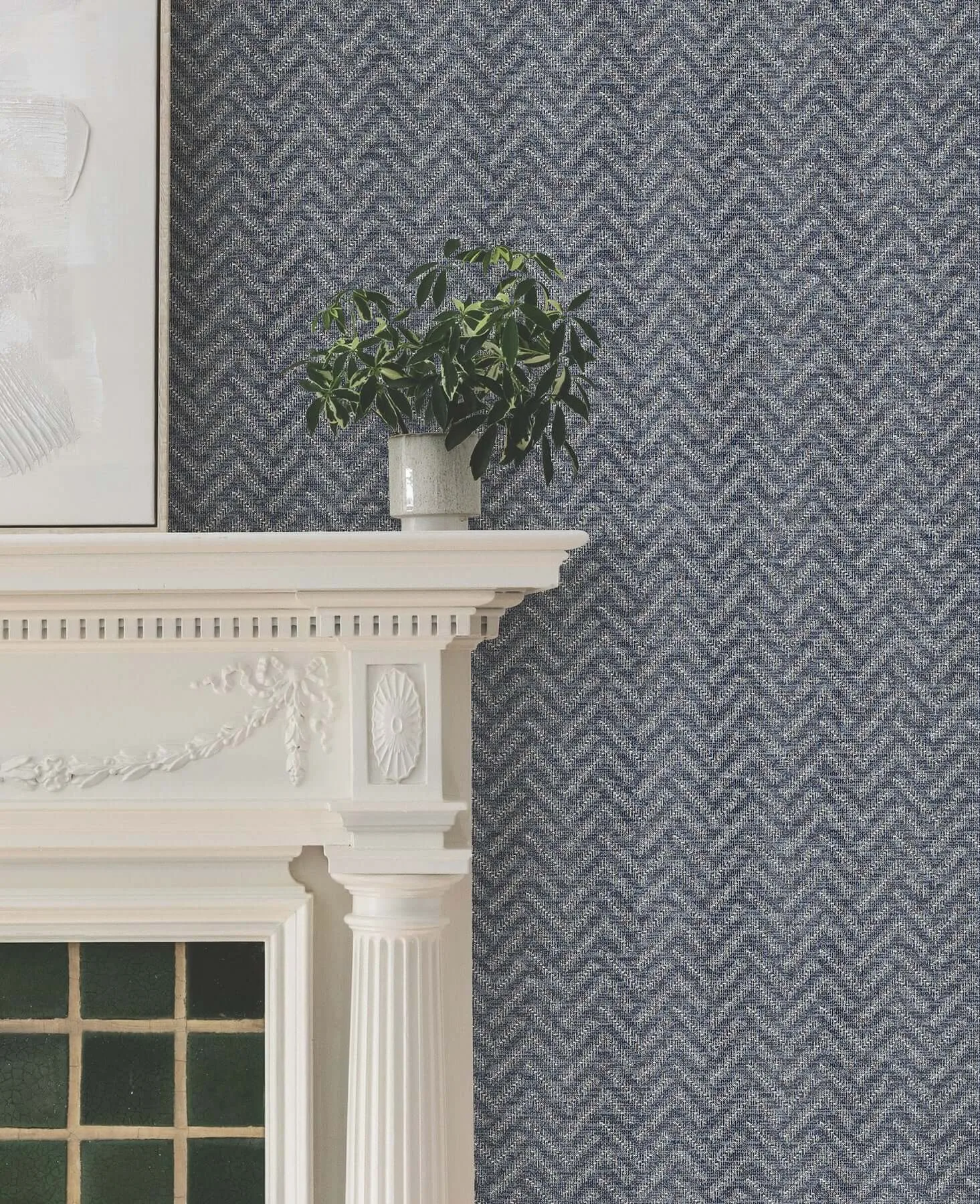 Ronald Redding Regent wallpaper, color Navy, SKU MX9675