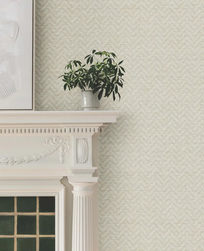 Ronald Redding Regent wallpaper, color Soft Grey, SKU MX9674