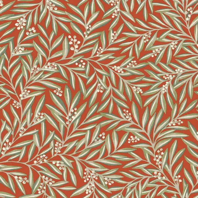 Ronald Redding Rowan wallpaper, color Rust, SKU AC9131