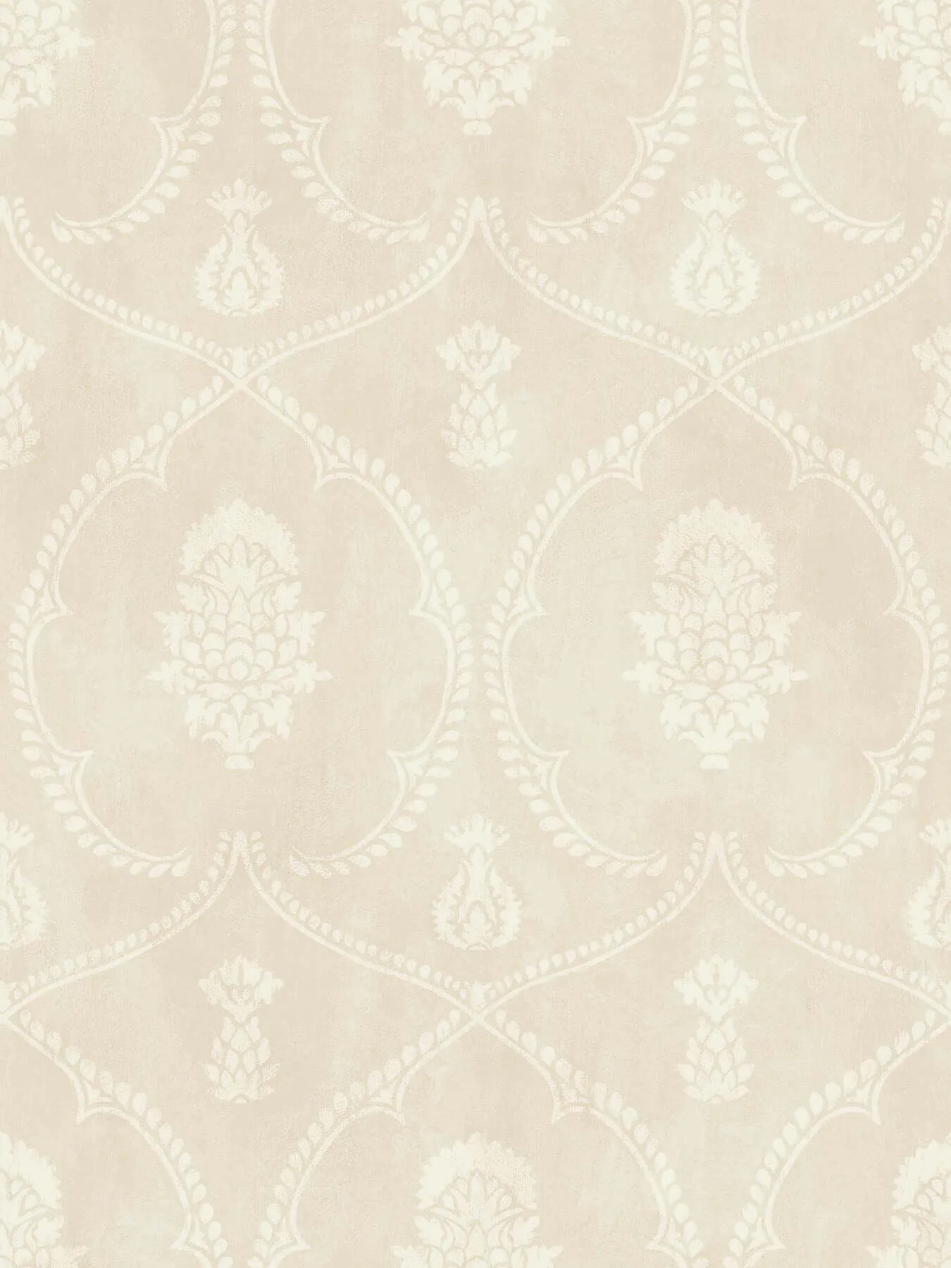 Ronald Redding Royal Damask wallpaper, color Beige, SKU MX9641