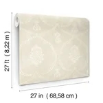 Ronald Redding Royal Damask - Beige Wallpaper | Buy Online Ronald Redding Royal Damask wallpaper, color Beige, SKU MX9641