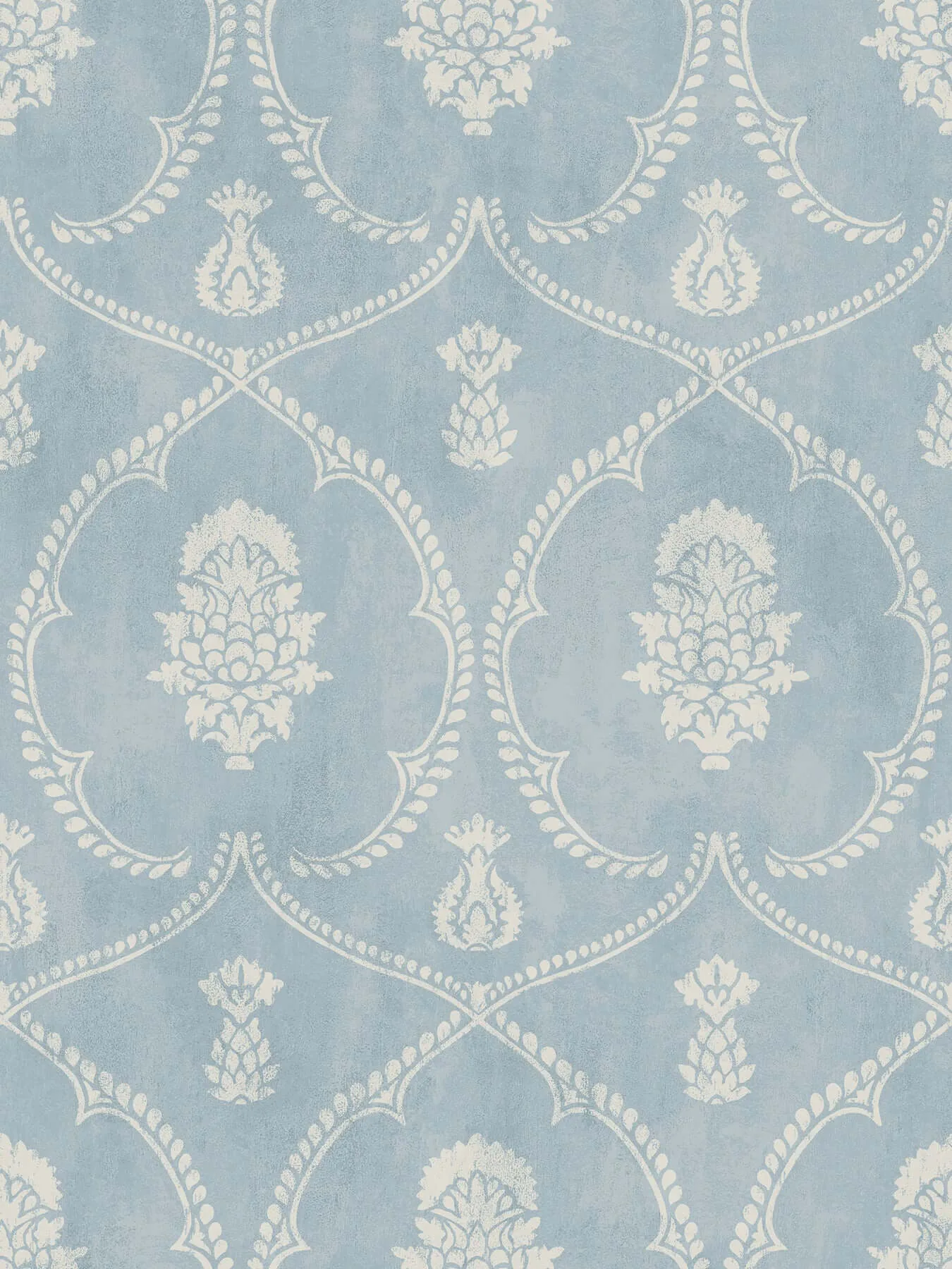 Ronald Redding Royal Damask wallpaper, color Blue, SKU MX9644