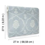Ronald Redding Royal Damask - Blue Wallpaper | Buy Online Ronald Redding Royal Damask wallpaper, color Blue, SKU MX9644