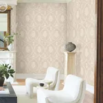 Ronald Redding Royal Damask - Blush Wallpaper | Buy Online Ronald Redding Royal Damask wallpaper, color Blush, SKU MX9646
