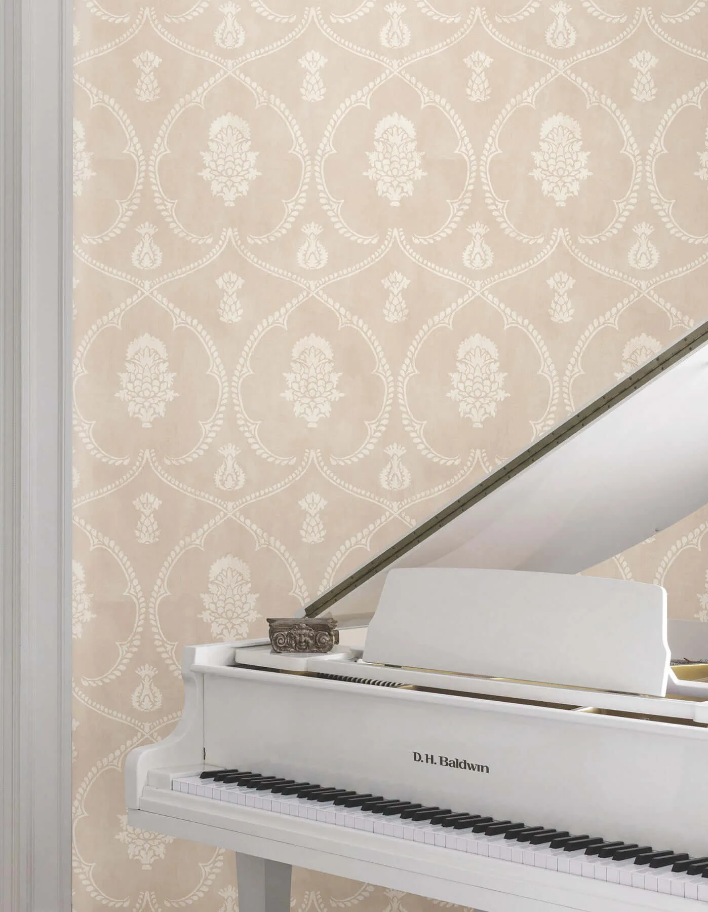 Ronald Redding Royal Damask - Blush Wallpaper | Buy Online Ronald Redding Royal Damask wallpaper, color Blush, SKU MX9646